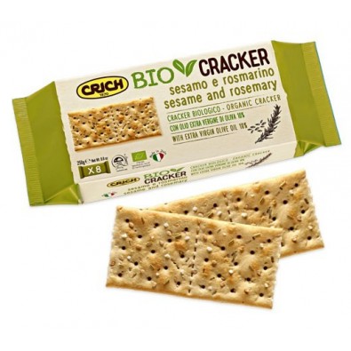 Bio crackers  de sésamo y romero  con aceite de oliva virgen extra